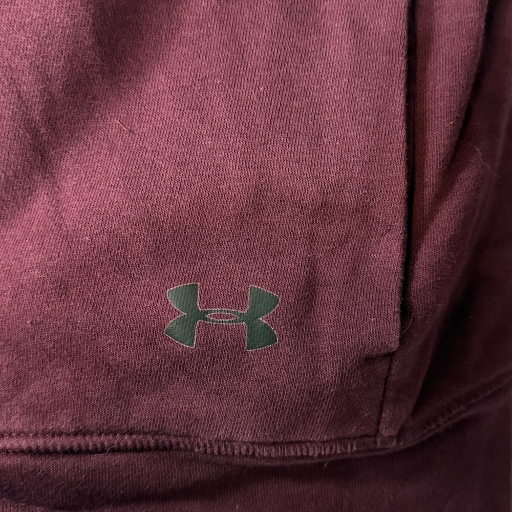 Under Armour Raisin Red French Terry Hoodie Full Zip Pockets Women’s Medium - Picture 6 of 8